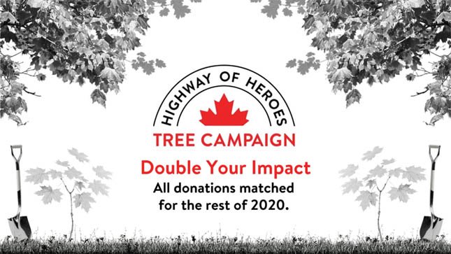 Highway of Heroes Double Your Impact Campaign